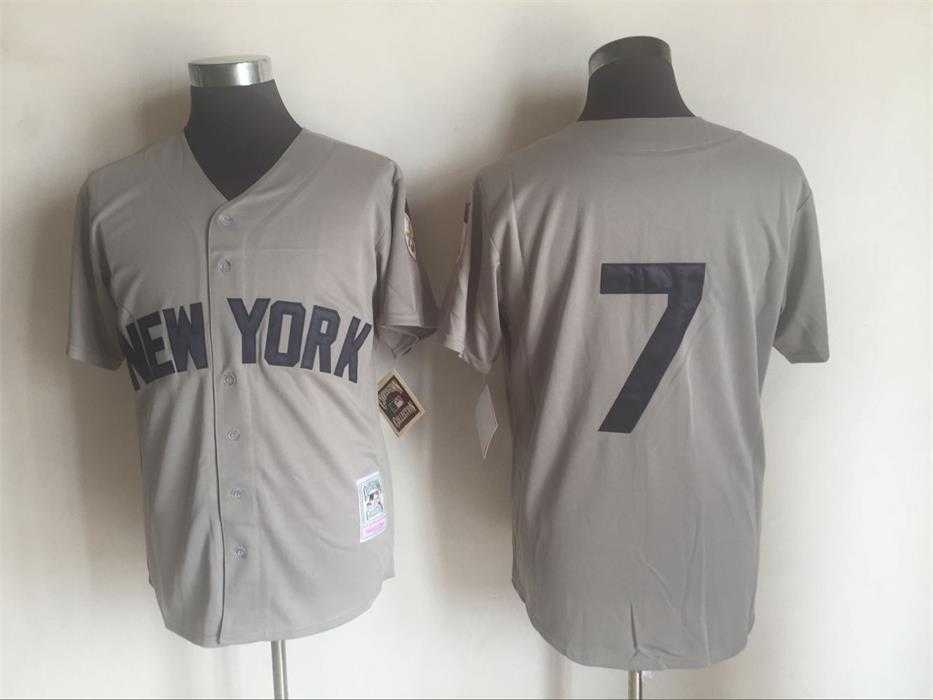 New York Yankees #7 Mickey Mantle Gray Mitchell And Ness Throwback Stitched Baseball Jersey,We sell and wholesale New York Yankees #7 Mickey Mantle Gray Mitchell And Ness Throwback Stitched Baseball Jersey on line form chian!